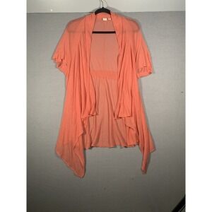 Yellow‎ Bird Anthropologie Sweater Womens Medium Orange Asymmetrical Boho